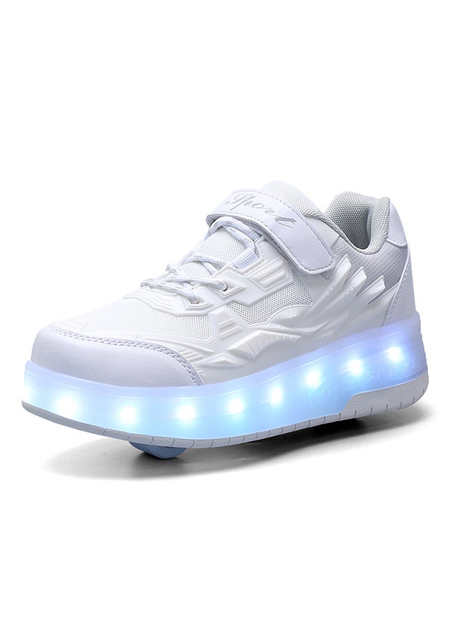 Loquat Roller Shoes USB Charge Girls Boys Sneakers with Wheels LED Roller Skates Shoes - Image 1
