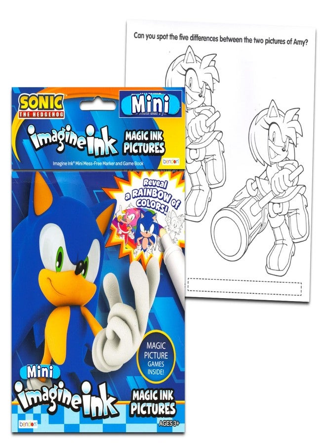سونيك ذا هيدجهوج مجموعة كتب تلوين سونيك القنفذ بدون فوضى - حزمة لوازم حفلات مع 12 كتاب أنشطة سحرية من إيماجين إنك للأطفال بدون فوضى - Image 3