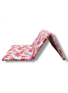 ATOOTFUSION ATOOTFUSION 3 Fold Foldable Floor Mattress Foldable Portable Sleeping Paradise Floral Red EPE Foam Bed Mattress 72X35X2 Inches  - Image 4