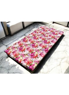 ATOOTFUSION ATOOTFUSION 3 Fold Foldable Floor Mattress Foldable Portable Sleeping Paradise Floral Red EPE Foam Bed Mattress 72X35X2 Inches  - Image 2