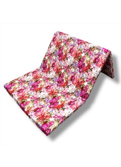 ATOOTFUSION ATOOTFUSION 3 Fold Foldable Floor Mattress Foldable Portable Sleeping Paradise Floral Red EPE Foam Bed Mattress 72X35X2 Inches  - Image 1