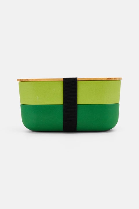 2 Layer Bento  Lunch Box, Green