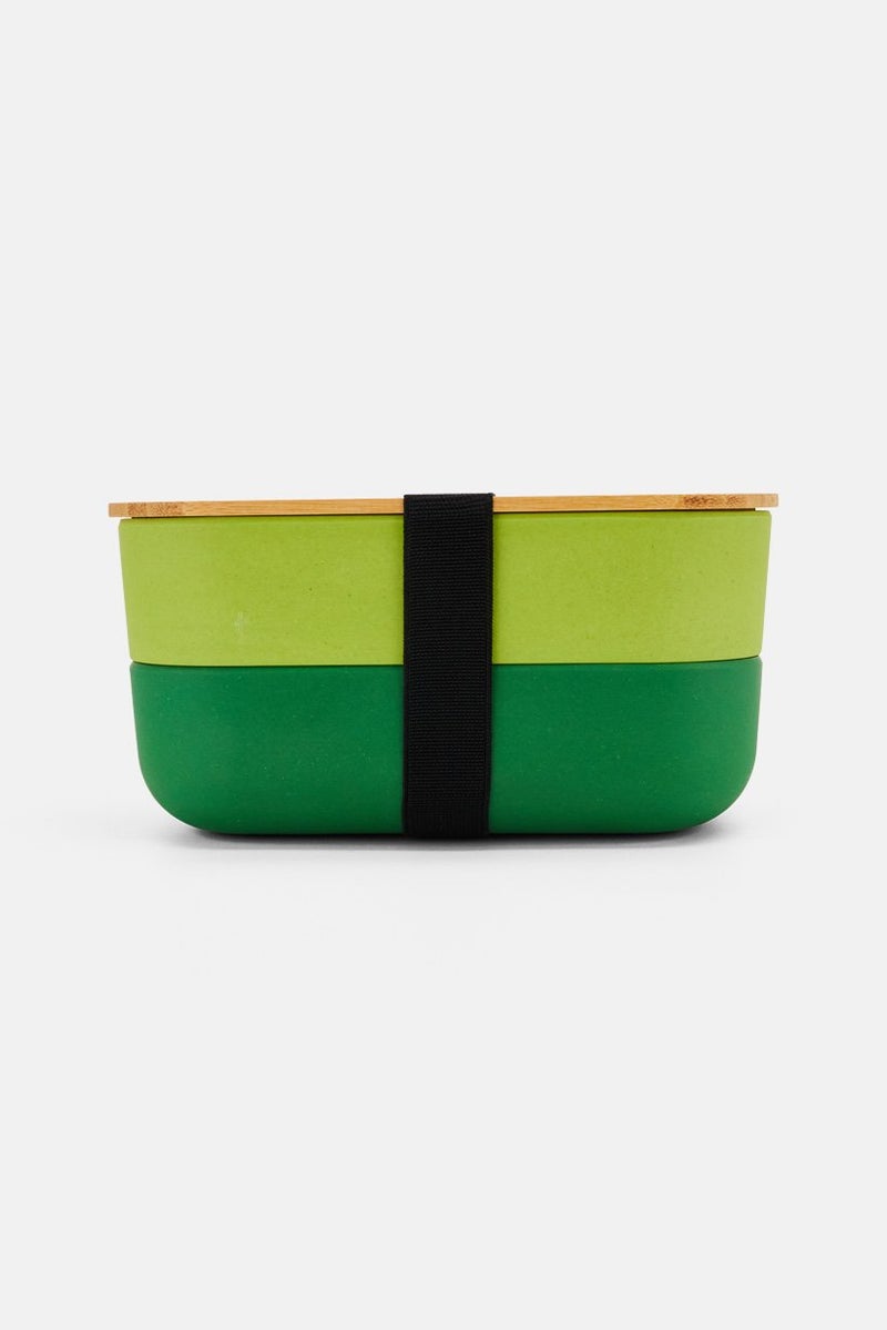 2 Layer Bento  Lunch Box, Green