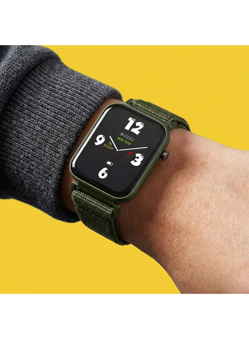 Tikkers Tikkers Smart Series 13 Green Velcro Strap Smart Watch - TKS13-0038