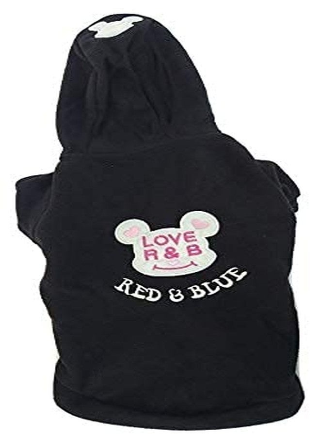 Gojira/Pet/Dog/Cat Woolen Hoodie/Winter Clothes (Black) (S) - 1 Count - Image 4