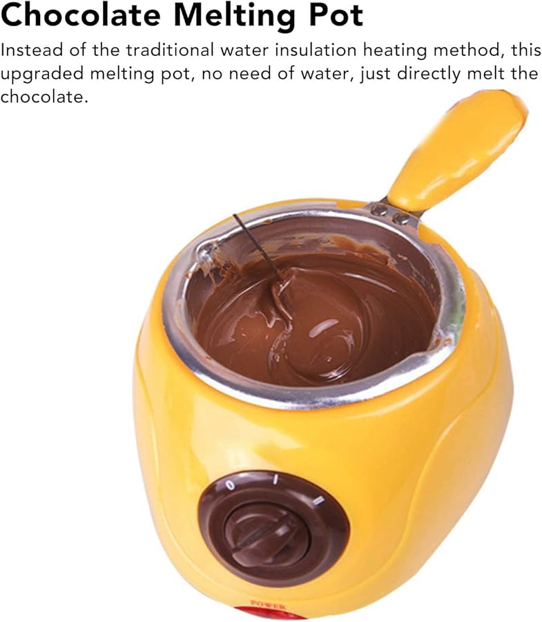 Yosoo Yellow Aluminum Electric Chocolate Melting Pot Warmer For Butter Baking - Image 5