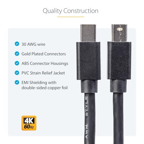 StarTech.com 6 ft Mini DisplayPort Cable - M/M - Image 4