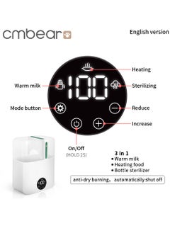 Cmbear Multifunctional Bottle Warmer, Baby Food Heater Defrost BPA-Free,for Breastmilk and Formula with Timer  - Image 5