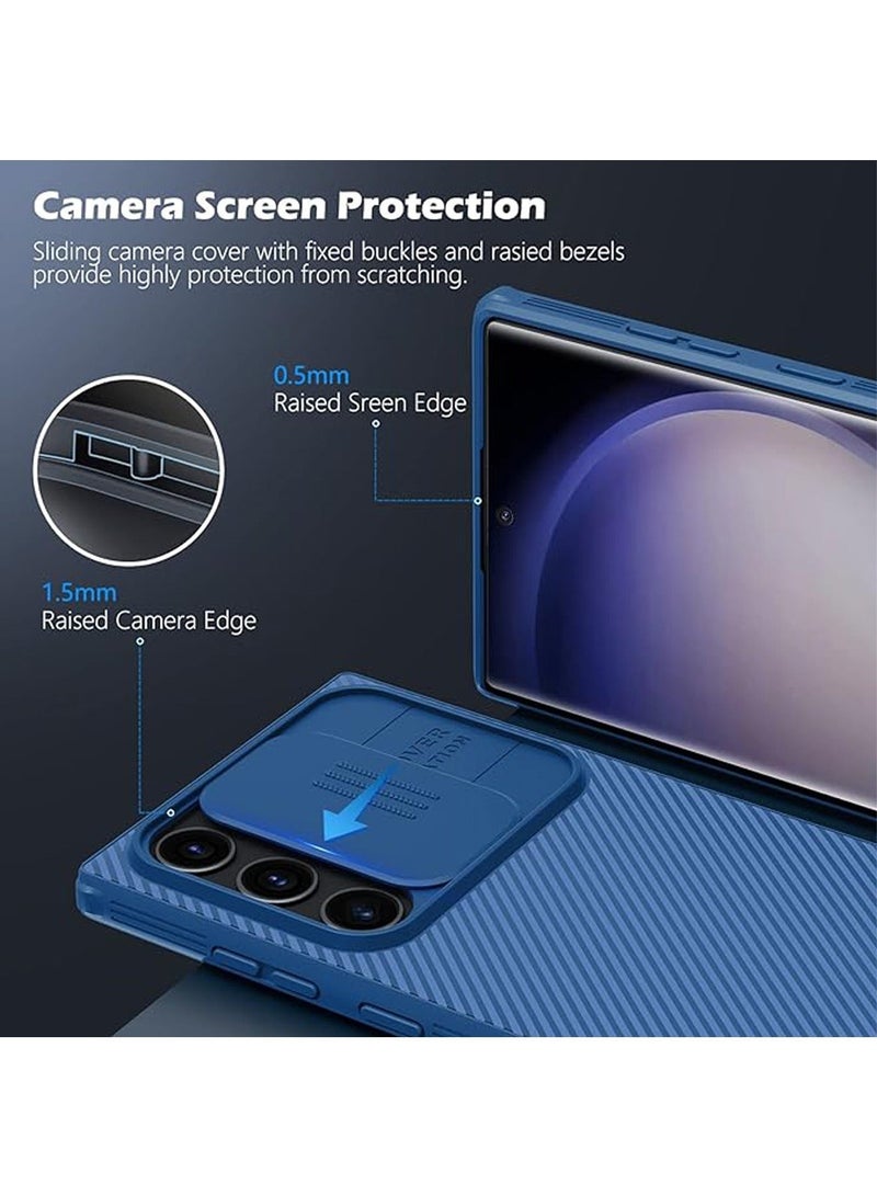 Nillkin Samsung Galaxy S23 Ultra Case with  [Camera Protection] Slide Camera Cover, Full-Body Protective Phone case, Hard PC Back & Soft Bumper, Slim Protective Case for Galaxy S23 Ultra 6.8" 5G, Blue - Image 3