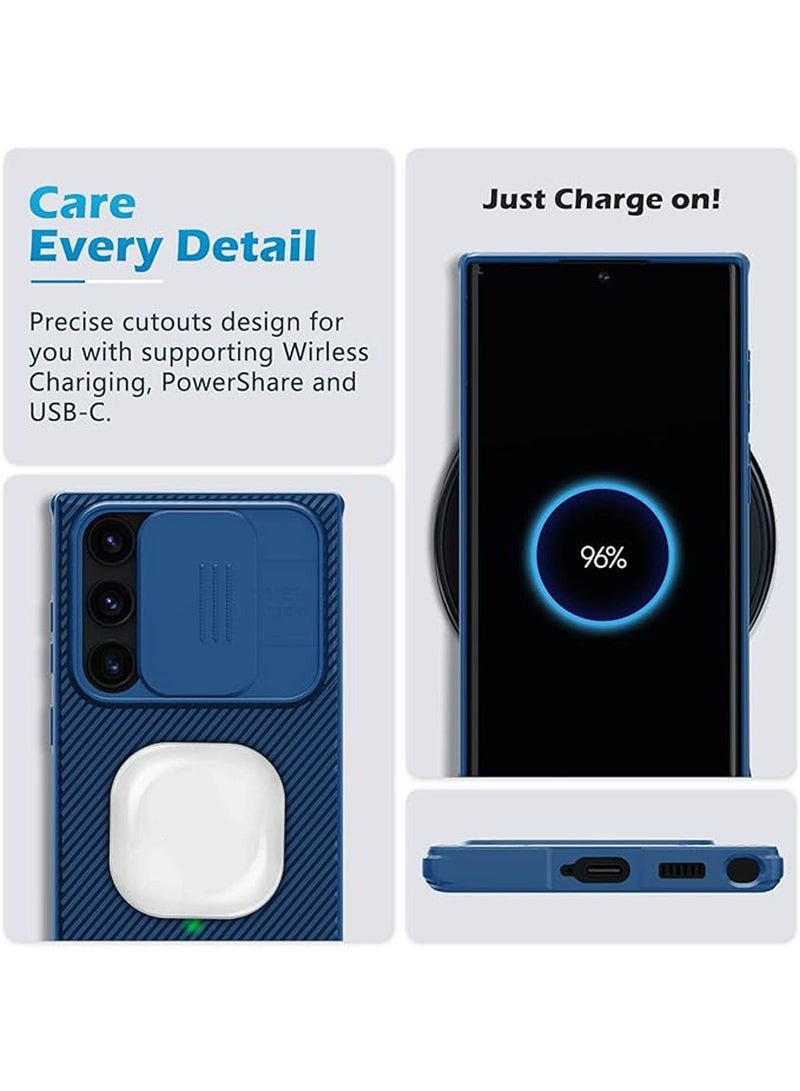 Nillkin Samsung Galaxy S23 Ultra Case with  [Camera Protection] Slide Camera Cover, Full-Body Protective Phone case, Hard PC Back & Soft Bumper, Slim Protective Case for Galaxy S23 Ultra 6.8" 5G, Blue - Image 4