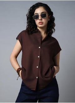 HIGH STAR Women Brown Shirt  - Image 3