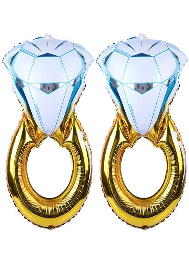 Tellpet Bachelorette Party Decorations Engagement Party Decorations, Diamond Ring Balloon, 2 pieces - Image 1