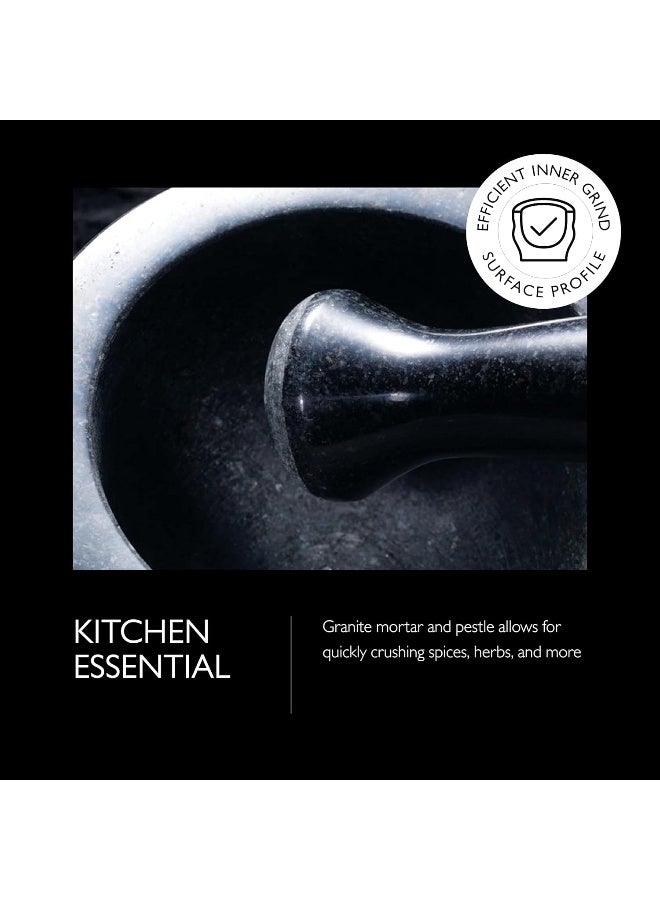 Cole & Mason Granite Mortar & Pestle, 8-Pound, Black - Image 3
