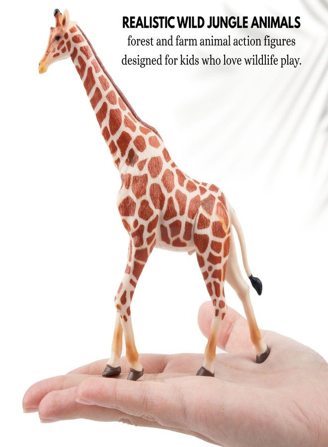 Mallexo 6 PCS Realistic Wild Jungle Animals Toys for Kids 3+ | Attractive Forest Farm Animals Toy Action Figurine Playset for Boys and Girls Birthday Gifts for Children Educational & Decoration Items - Image 2