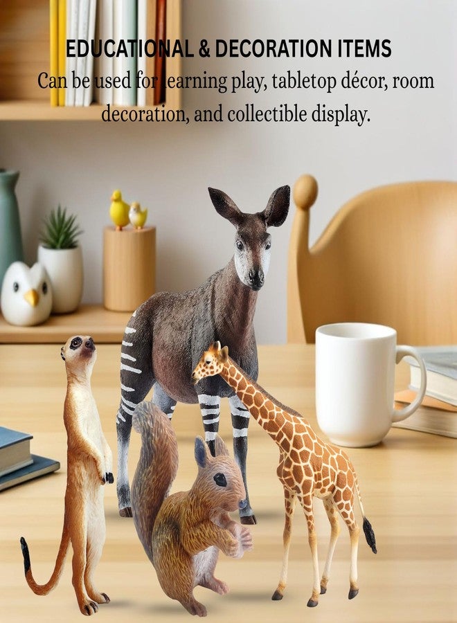 Mallexo 6 PCS Realistic Wild Jungle Animals Toys for Kids 3+ | Attractive Forest Farm Animals Toy Action Figurine Playset for Boys and Girls Birthday Gifts for Children Educational & Decoration Items - Image 5