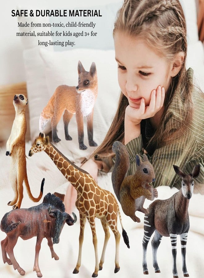Mallexo 6 PCS Realistic Wild Jungle Animals Toys for Kids 3+ | Attractive Forest Farm Animals Toy Action Figurine Playset for Boys and Girls Birthday Gifts for Children Educational & Decoration Items - Image 3