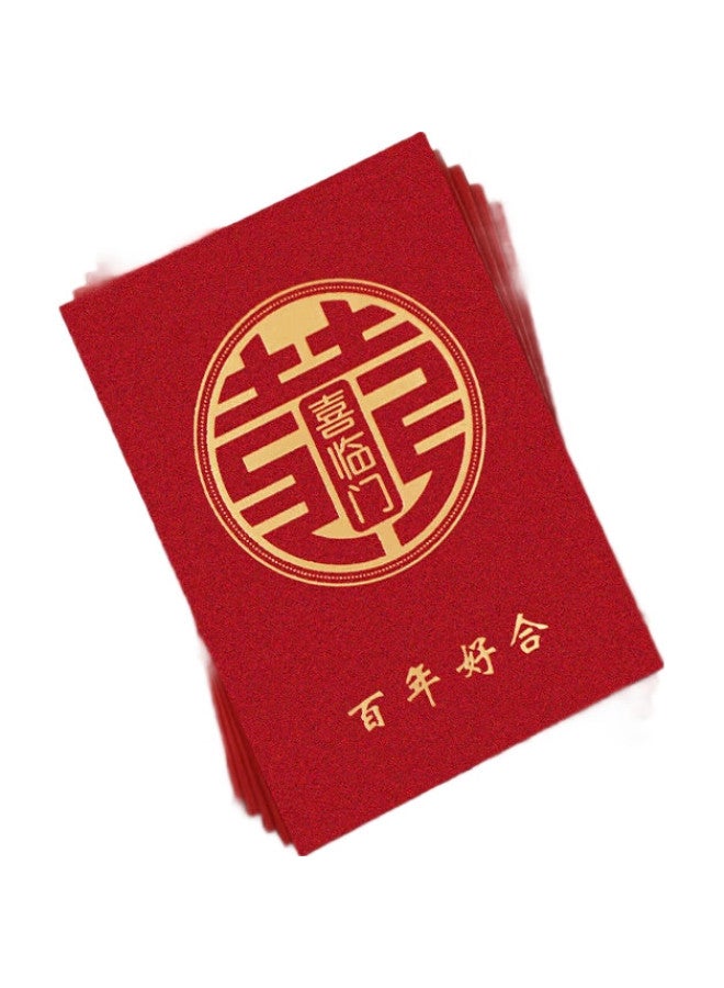 Cuttlefish Wedding Red Envelopes, Lucky Money Envelopes, Door Stopper Red Envelopes, Wedding Red Envelopes, Small Size, "100 Years Of Happiness" Design, 30 Pieces, 7895 - Image 3