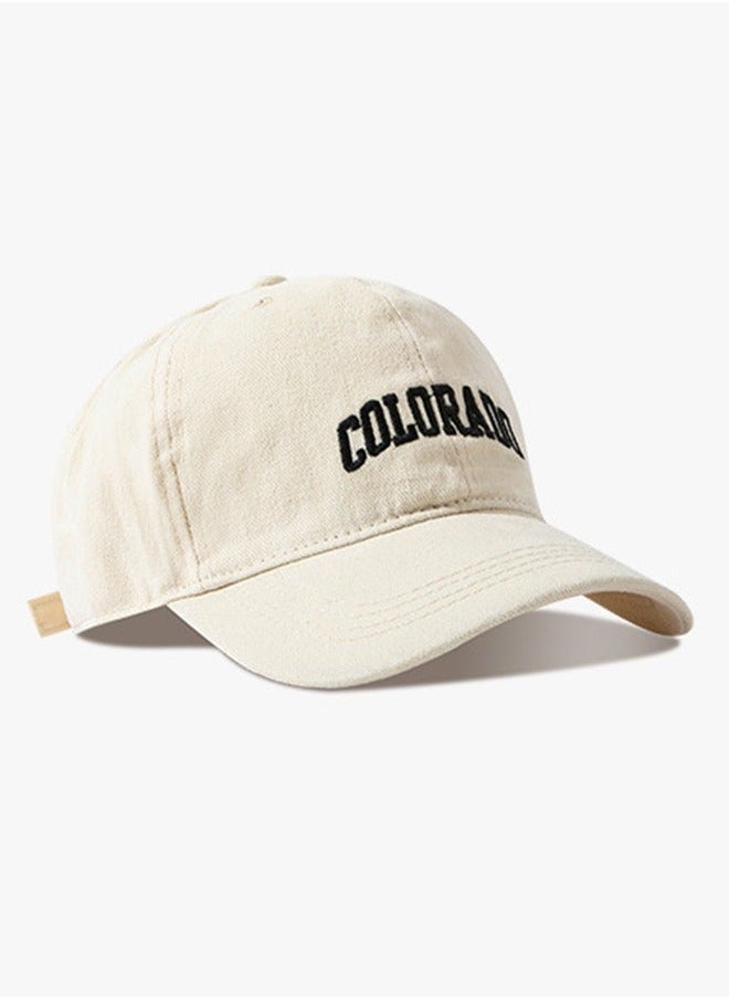NIBEMINENT Women Men Korean Version Versatile Breathable Baseball Cap Spring Autumn Smile Design Adjustable Sun Protection Peaked Suitable for Daily Outdoor Sports White  - Image 3