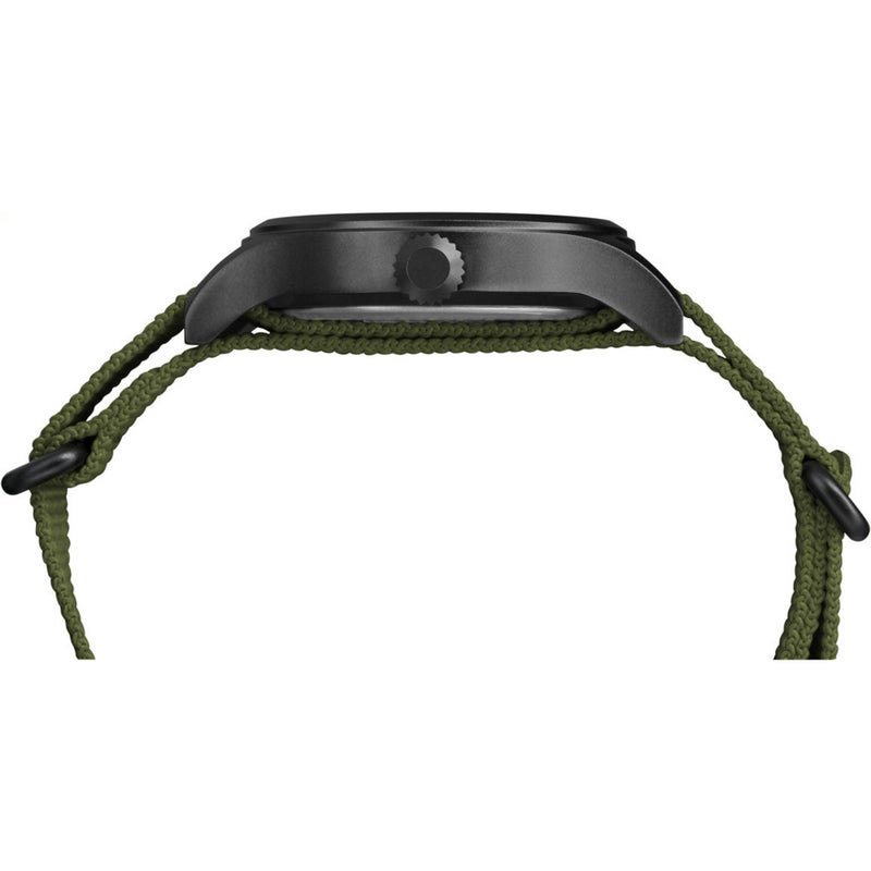 Timex Men's Expedition Scout 40mm Watch â€“ Black Case Black Dial with Green Fabric Strap - Image 3