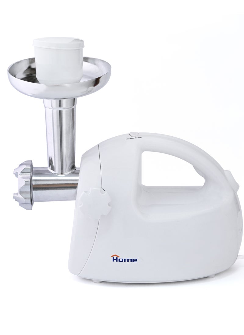 Home - Meat grinder 1400-1600 watt meat grinder of high quality. It has two speeds and a pulse. It has a sharp and thick knife. You should add the meat cut into small pieces without bones. 3 pieces of metal (solid - medium - light). - Image 1