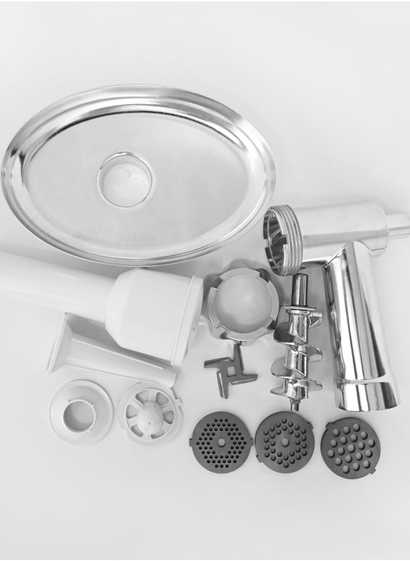 Home - Meat grinder 1400-1600 watt meat grinder of high quality. It has two speeds and a pulse. It has a sharp and thick knife. You should add the meat cut into small pieces without bones. 3 pieces of metal (solid - medium - light). - Image 1