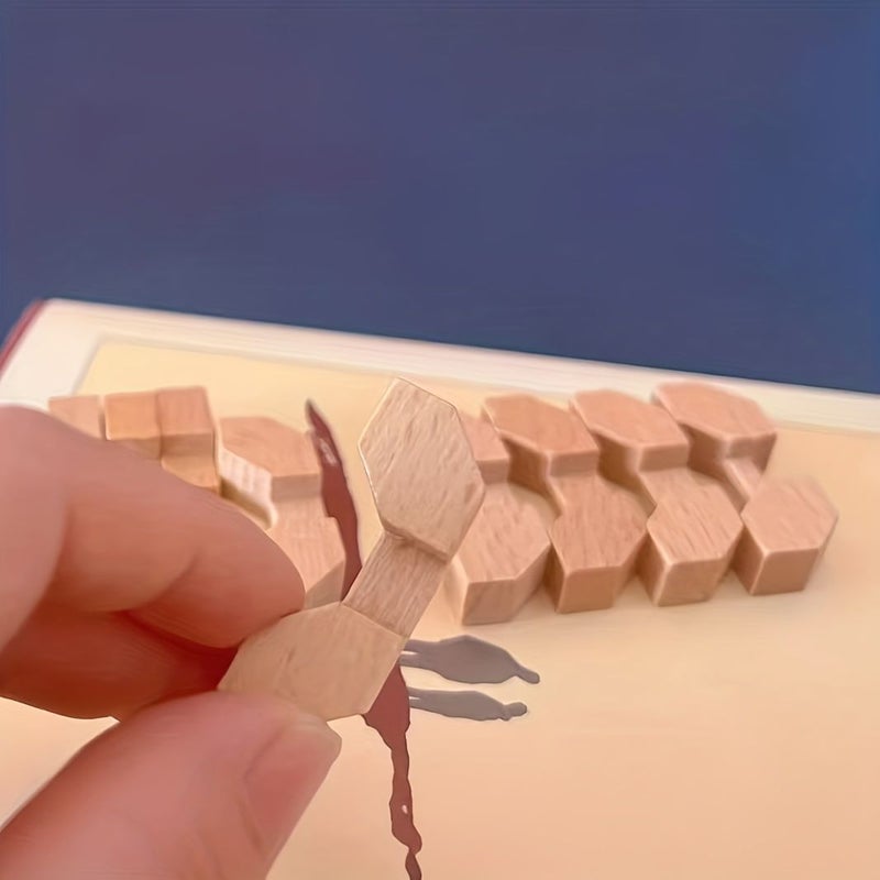 Set Of 5 Natural Beech Wood Simple Model 3D Puzzle Set 3 Difficulty Levels Beginner Intermediate Advanced Challenging Cube Building Stem Learning Enhances Spatial Skills And Problem Solving Abilities Wooden Tree Puzzle - Image 4