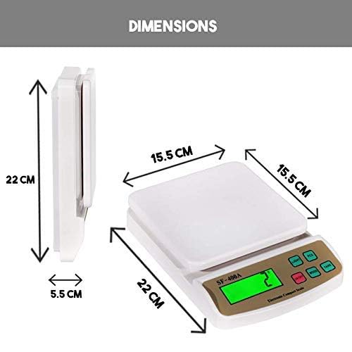 LEKORED Electronic Kitchen Digital Weighing Scale MultiPurpose Kitchen Weighing Scale White With Adapter - Image 2