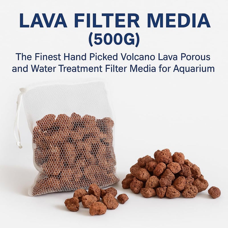 VAYINATO Lava Filter Media, (500G) | The Finest Hand Picked Volcano Lava Porous and Water Treatment Filter Media for Aquarium (Pack of 1) - Image 2