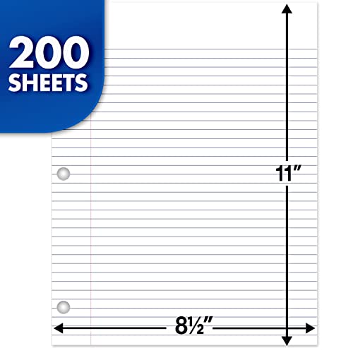Mead Loose Leaf Paper, 3 Pack, Notebook Paper, College Ruled Filler Paper, Standard, 8.5 x 11, 200 Sheets per Pack (73189) - Image 2