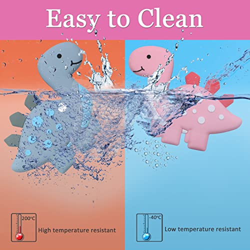 LeeYean Sensory Chew Necklaces for Kids, Boys, and Girls - 2 Pack Dinosaur Silicone Chewy Toys for Autism, ADHD, SPD, Oral Motor Chewing Necklaces for Adults - Image 4