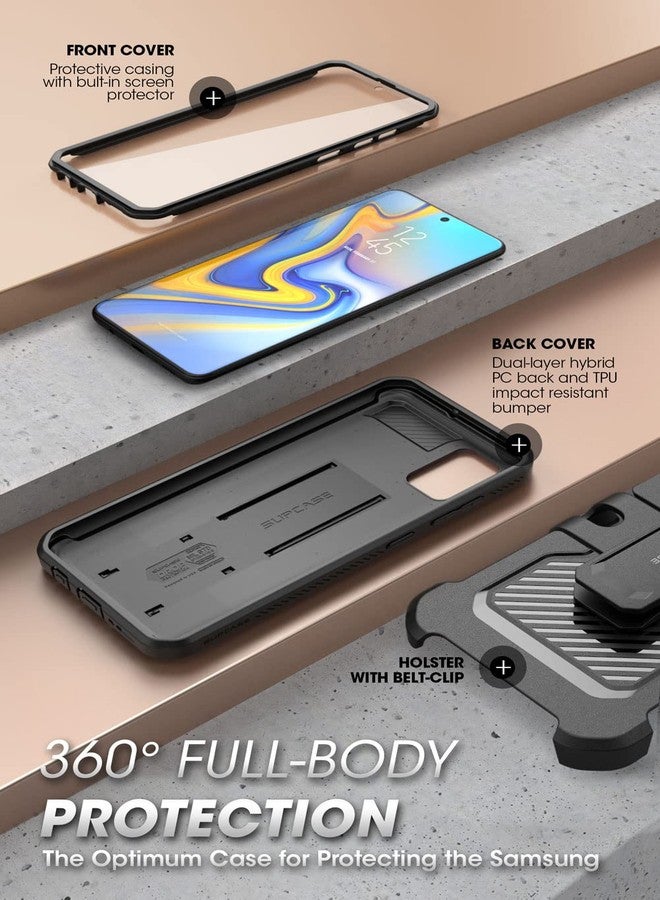 سوبكيس جراب SUPCASE لهاتف سامسونج جالاكسي A71 5G [غير متوافق مع A71 5G UW Verizon]، [واقي شاشة مدمج، وحامل، ومشبك حزام] جراب حماية متين وعالي التحمل لكامل الهاتف لهاتف سامسونج A71 مقاس 6.7 بوصة، أسود - Image 4