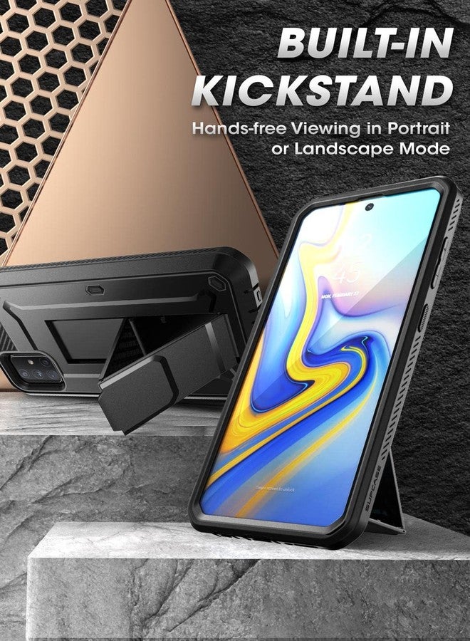 سوبكيس جراب SUPCASE لهاتف سامسونج جالاكسي A71 5G [غير متوافق مع A71 5G UW Verizon]، [واقي شاشة مدمج، وحامل، ومشبك حزام] جراب حماية متين وعالي التحمل لكامل الهاتف لهاتف سامسونج A71 مقاس 6.7 بوصة، أسود - Image 3