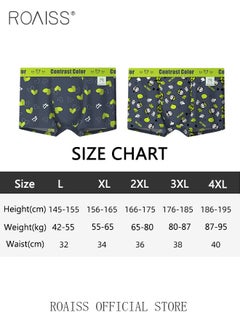 roaiss 2 Pack Patterned Boxer Briefs Fashionable Boxers for Men Contrast Color Young Underwear  - Image 2