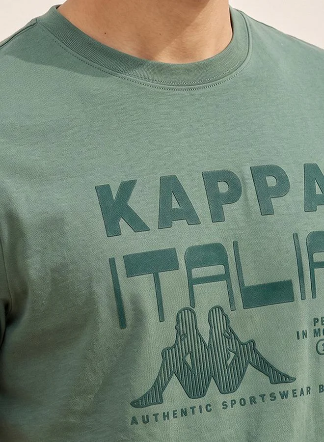 Kappa GREEN Kappa Printed Non-Stretchable T-shirt for Men | Best Price UAE