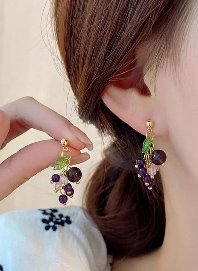 تايك تو Grape Cluster Stud Earrings