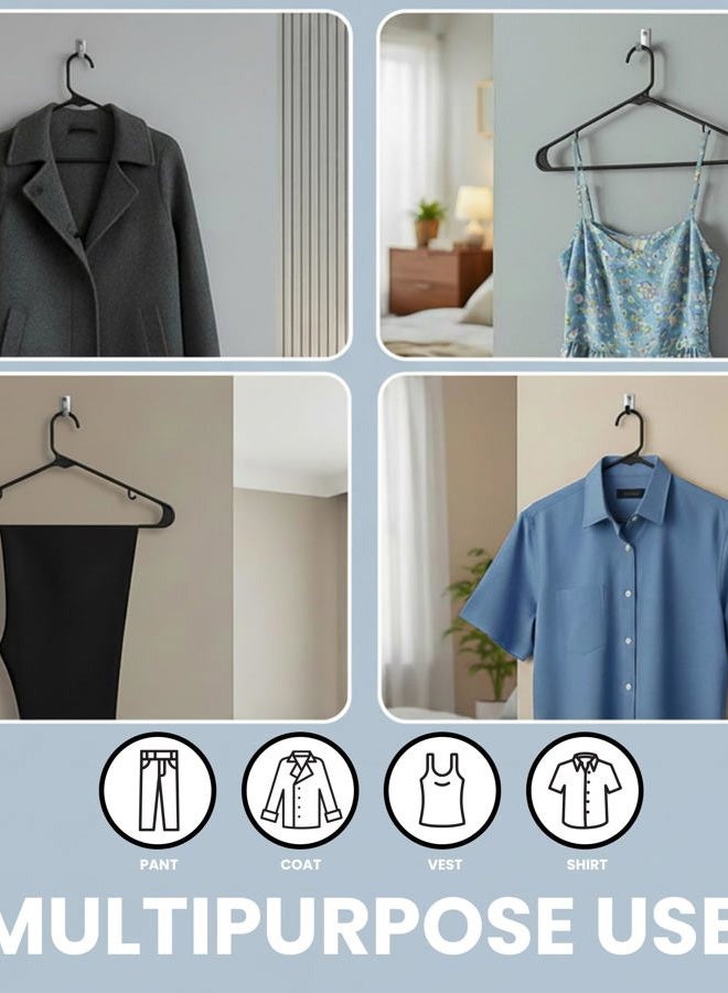 Utopia Home Plastic Hangers 50 Pack - Clothes Hanger with Hooks - Skirt Hangers - Durable & Space Saving Coat Hanger - Heavy Duty Black Hangers for Coats, Skirts, Pants, Dress, Etc. - Image 4