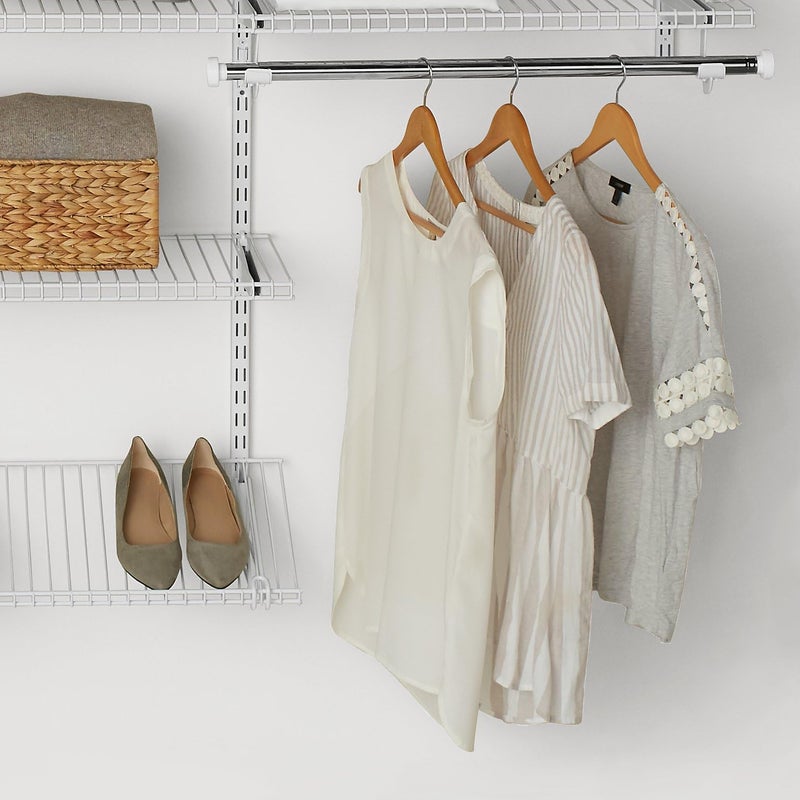 Rubbermaid Configurations Closet Shelves  Hanging Kit 2 26 Shelves White Custom Pantry Organizer and StorageClothes Rack for HomeLaundryBathroomMudroomPantryLinen Closet - Image 4