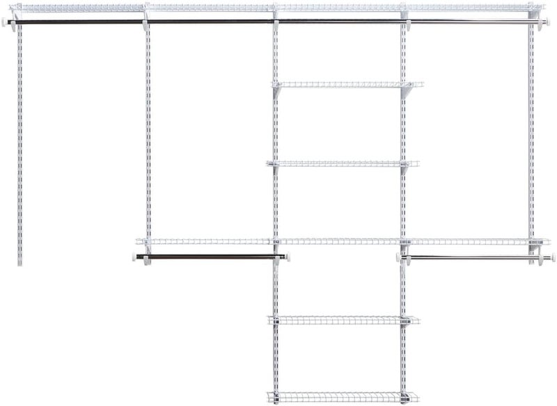 Rubbermaid Configurations Closet Shelves  Hanging Kit 2 26 Shelves White Custom Pantry Organizer and StorageClothes Rack for HomeLaundryBathroomMudroomPantryLinen Closet - Image 1