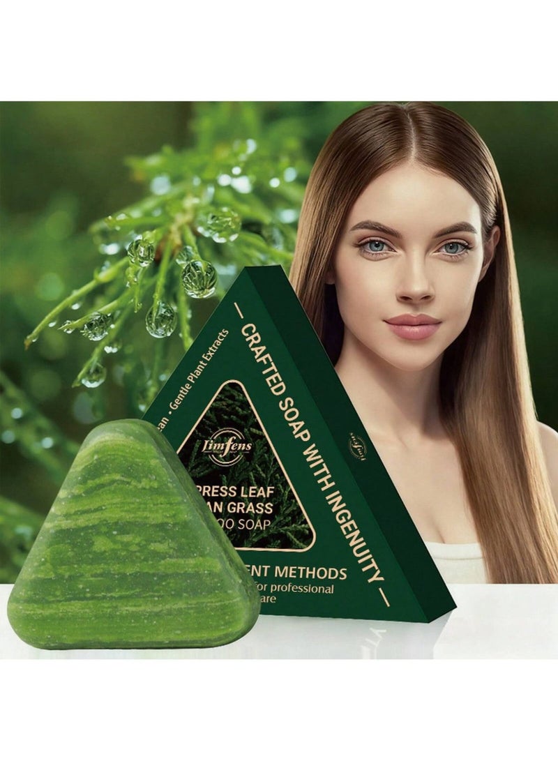 Seven Green Nature Seven Original Hair Growth Soap for Thickening Hair and Removing Dandruff - 120g. A natural formula rich in more than 12 types of herbs and carefully selected plant extracts. - Image 4