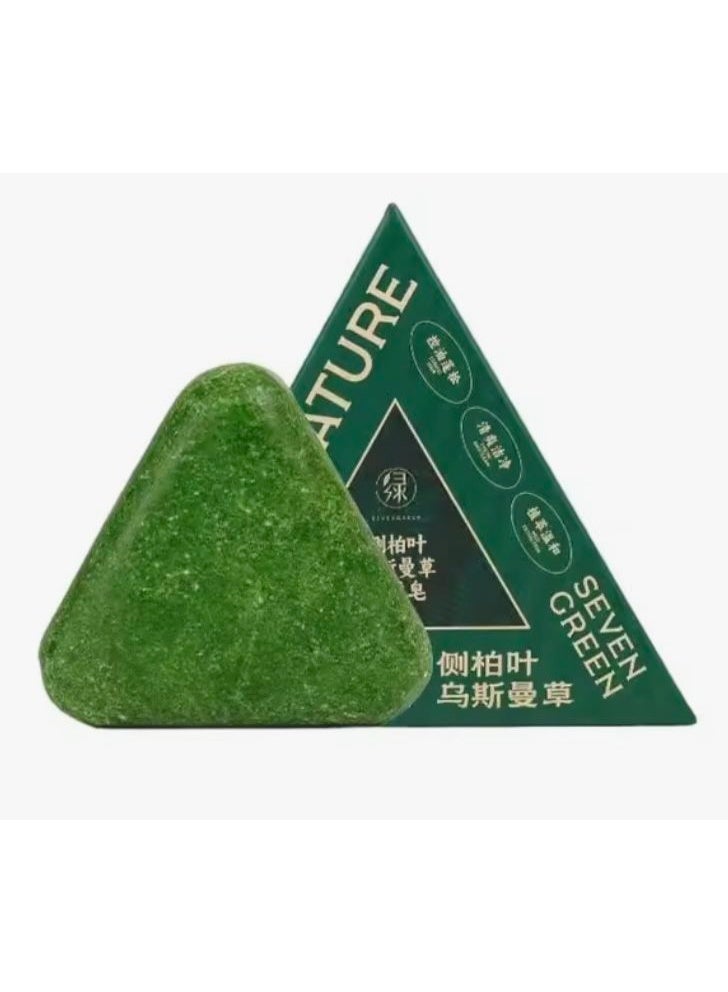 Seven Green Nature Seven Original Hair Growth Soap for Thickening Hair and Removing Dandruff - 120g. A natural formula rich in more than 12 types of herbs and carefully selected plant extracts. - Image 1