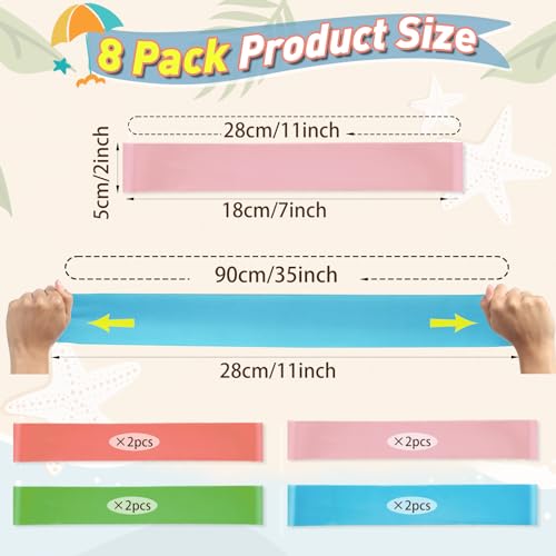 BlissfulBlend 8 Pack Towel Bands with Stretch Rubber Towel Bands for Cruise Chairs, Beach and Cruise Accessories Perfect Alternatives for Beach Clips - Image 2