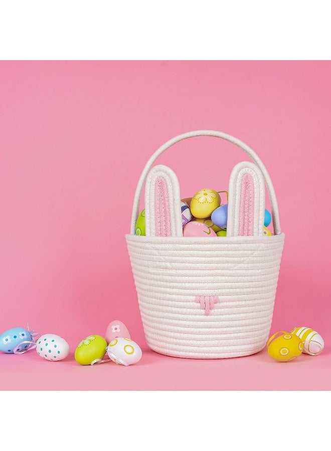 CubesLand Easter Bunny Basket Easter Buckets for Kids with Ear - Image 2