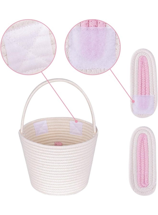 CubesLand Easter Bunny Basket Easter Buckets for Kids with Ear - Image 4