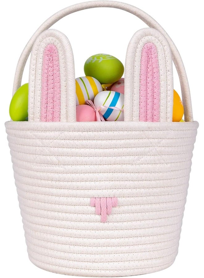CubesLand Easter Bunny Basket Easter Buckets for Kids with Ear - Image 1