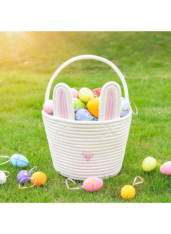 CubesLand Easter Bunny Basket Easter Buckets for Kids with Ear - Image 3