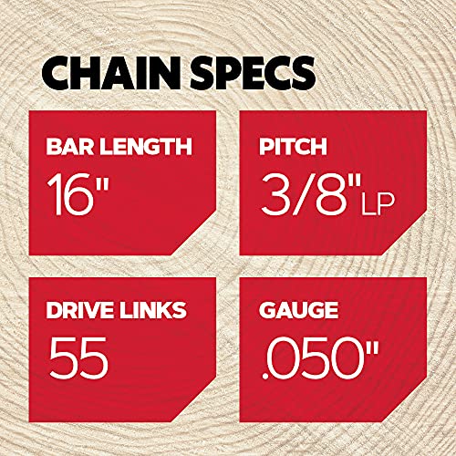 Oregon S55 AdvanceCut Chainsaw Chain for 16-Inch Bar -55 Drive Links – low-kickback chain fits McCulloch, Stihl, Wagner and more Gray - Image 4