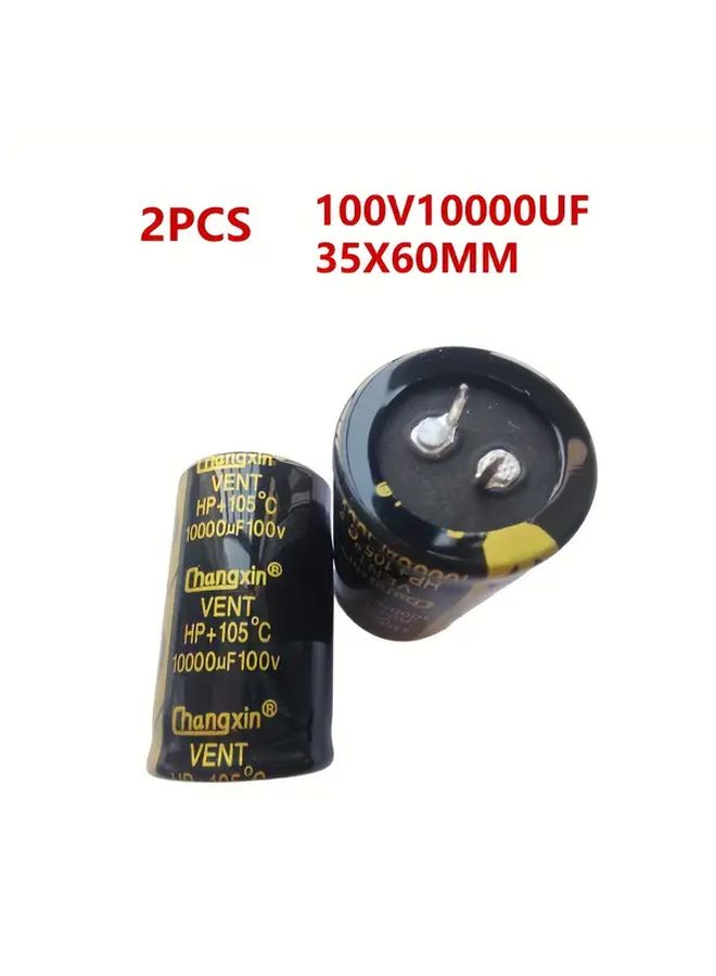 2pcs 10000UF 100V Large Capacitance Electrolytic Capacitor 35x60mm For Audio Amplifier Filter - Image 4