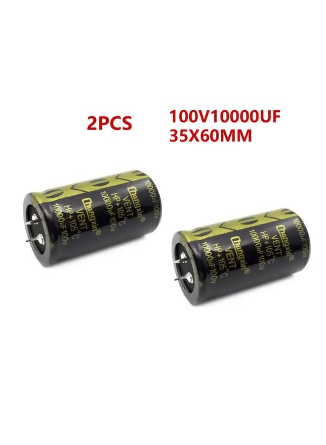 2pcs 10000UF 100V Large Capacitance Electrolytic Capacitor 35x60mm For Audio Amplifier Filter - Image 1