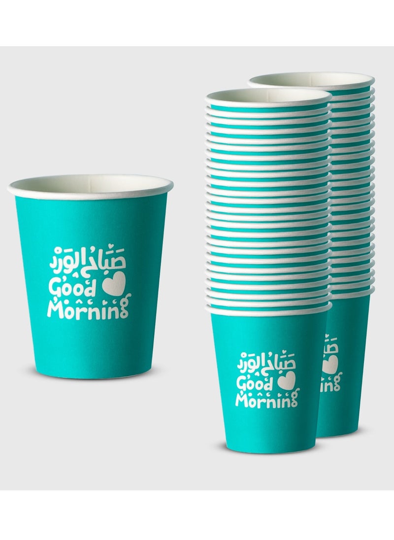 ماركة غير محددة - أكواب ورقية بدون غطاء - ربطتين 60 كوب (ازرق) - Image 1
