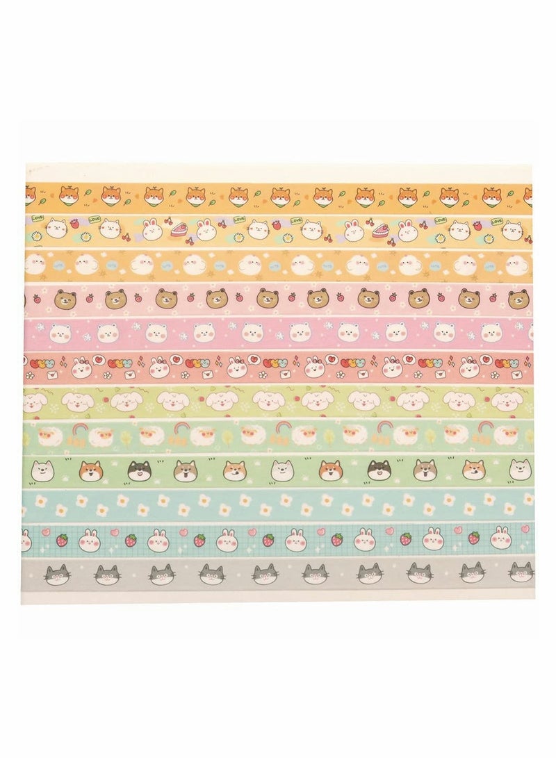 18 Rolls Cute Puppy Washi Tape Set Gold Decorative Masking Tape for DIY Crafts Journals Planners Scrapbooking - Image 3